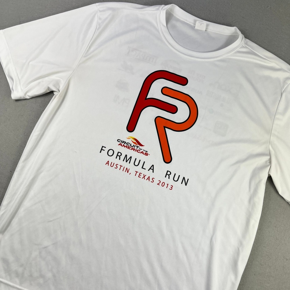 Sport-Tek Mens 2013 Formula Run Circuit of‎ the Americas Austin T-Shirt L White